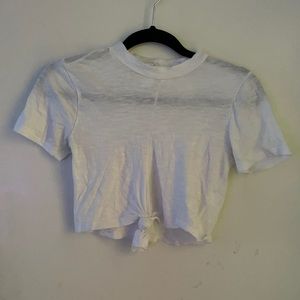 COPY - White Short Sleeved Cropped Top